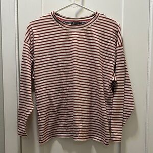 AYR Red and White Striped Top